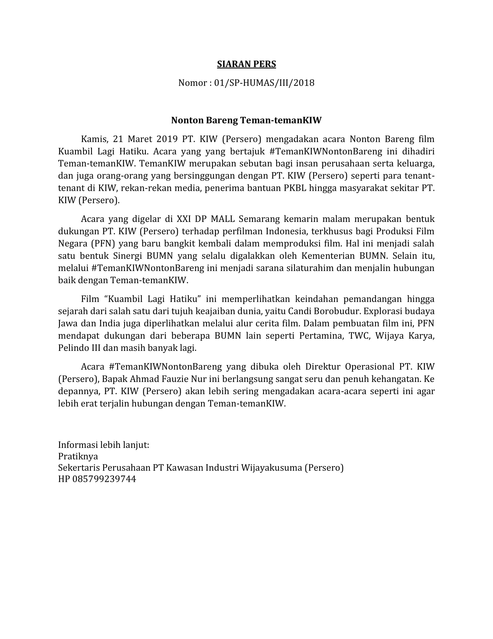 Nonton Bareng TemenKIW