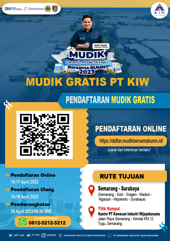 Mudik Gratis Bersama BUMN Ayo Mudik ke Surabaya Bareng KIW Kawasan